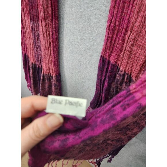 Blue Pacific Cashmere & Silk Plaid Scarf - Picture 3 of 4